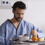 Patient eating after IV therapy in Scottsdale treatment