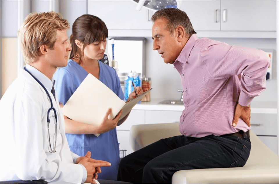 A doctor consulting a patient for regenerative medicine nerve pain