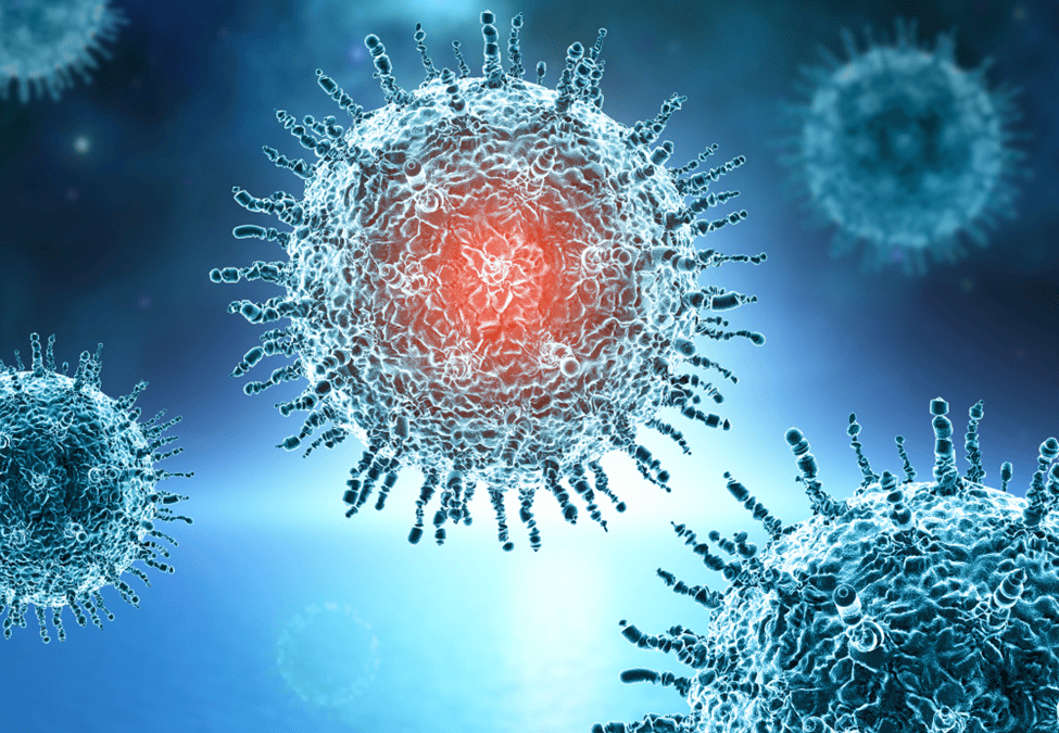 Advanced immunotherapy illustration showing cellular immune system regulation for allergies and autoimmune disorder treatment.