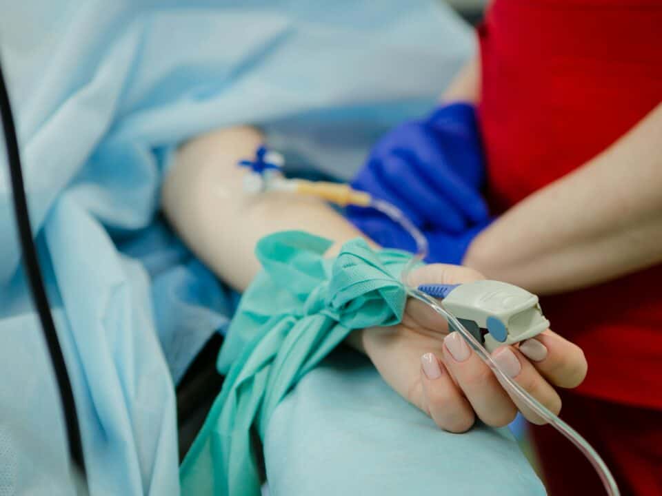 Patient receiving IV therapy treatment in Scottsdale to support hydration, wellness, and recovery.